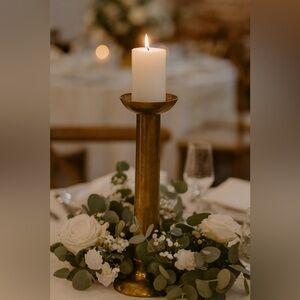 Vintage Brass Vase Candle Holder vintage wedding decor academia Fairycore